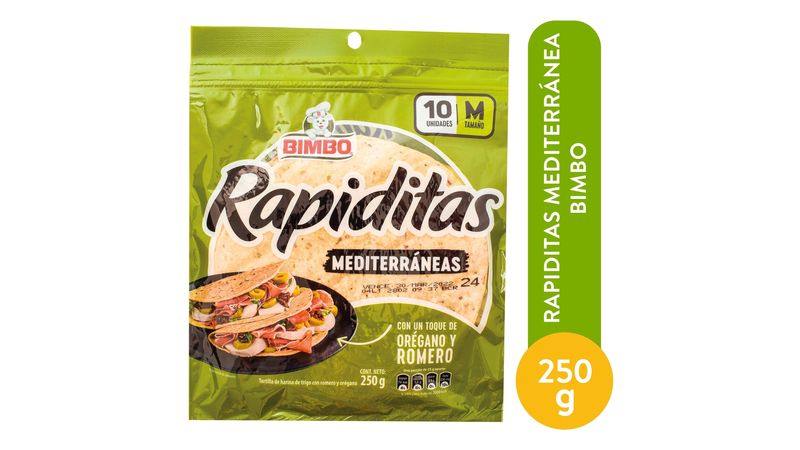 Comprar Tortilla Bimbo Mediterraneas 10 Unidades 250gr Walmart