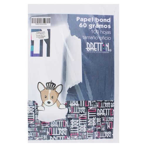 Hojas Bretton de papel bond blanco oficio - 100 Uds