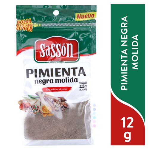 Pimienta Negr Molida Sasson Zipploc 12gr