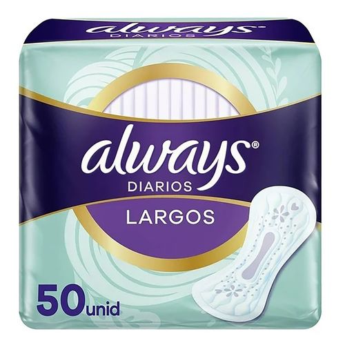 Protectores Always Diarios Largos 50u
