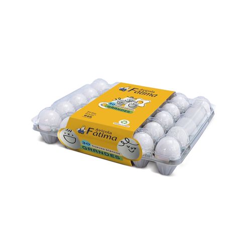 Huevo de gallina Avícola Fátima blanco grande - 30 Uds