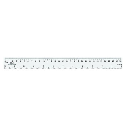 Regla Bolik plástica transparente - 30 cm
