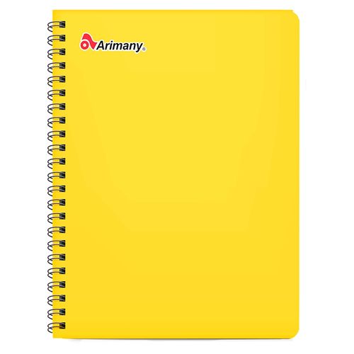 Cuaderno Arimany  espiral amarillo - 100 hojas