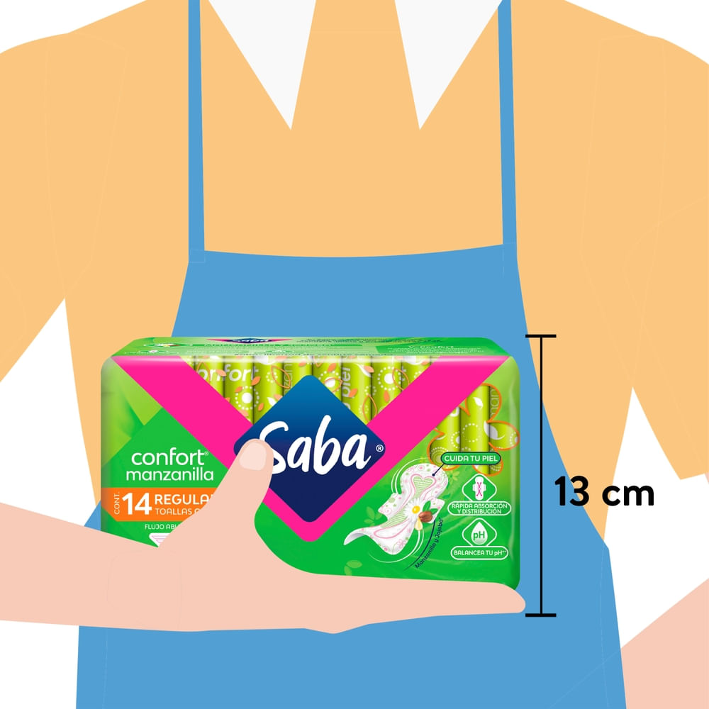 Comprar Toallas Femeninas Saba Confort Manzanilla Flujo Abundante ...
