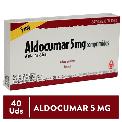 Aldocumar 5 Mg 40 Tabletas
