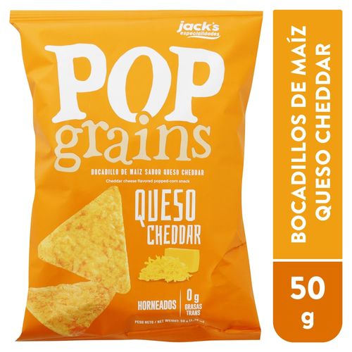 Snack Jack's pop grains queso cheddar - 50 g