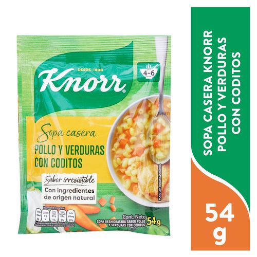 Sopa Knorr sabor Pollo Verduras  - 54 g