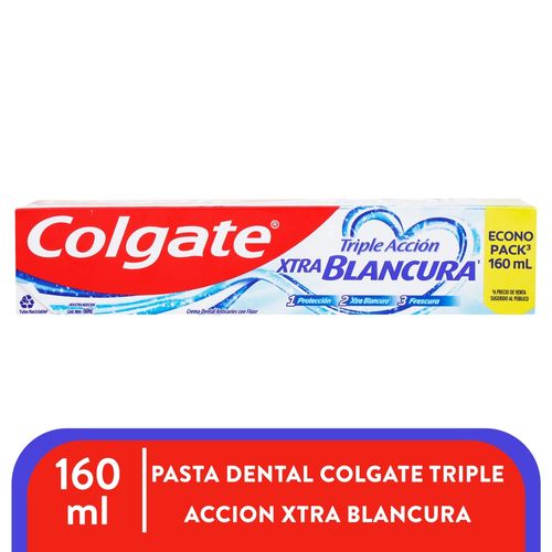 Pasta Dental Colgate Triple Acción Xtra Blancura -160 ml
