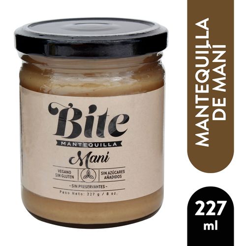 Mantequilla de maní Bite sin gluten- 227 g