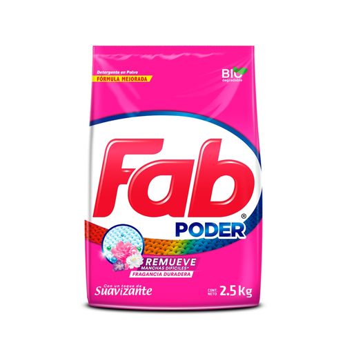 Detergente Fab Toque de Suavizante - 2.5kg
