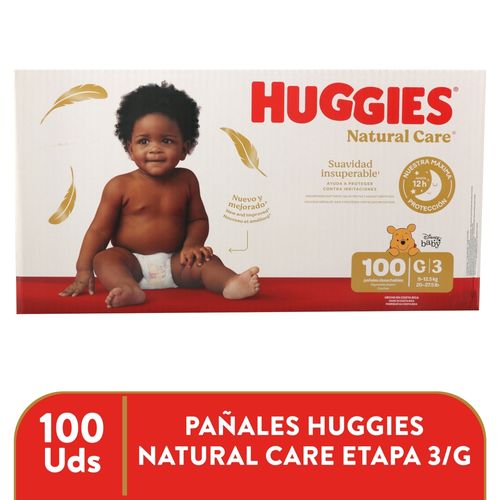 Pañales Huggies Natural Care Etapa 3/G - 100 Unidades