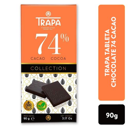 Tableta Chocolate La Casa Trapa 74 Cacao - 90 g