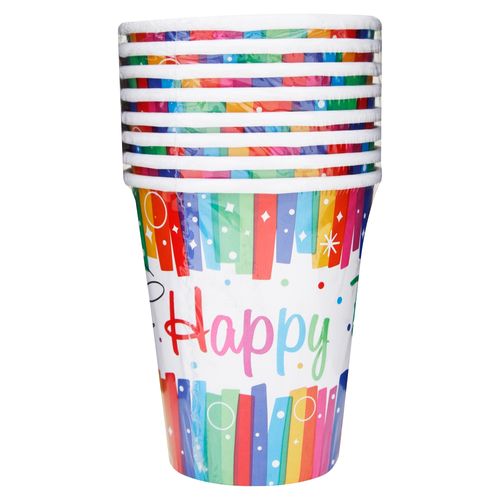 Vaso 9Oz Cumple 8Un Arcoiris Bday