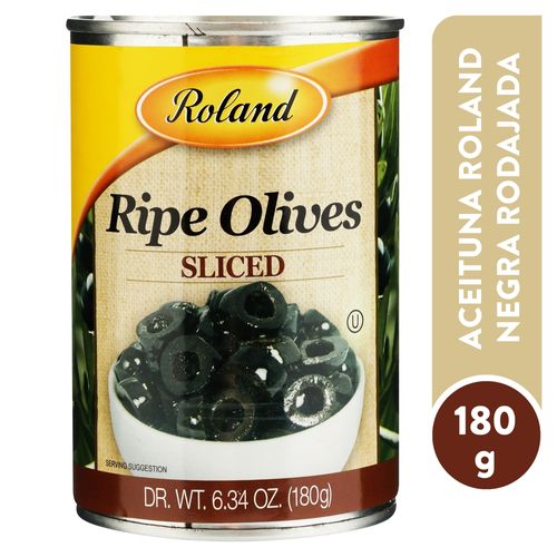 Aceitunas negras Roland naturales en trozos - 180 g