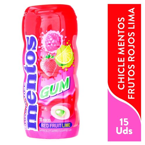 Chicle Mentos Frutos Rojos Lima - 15 Unidades