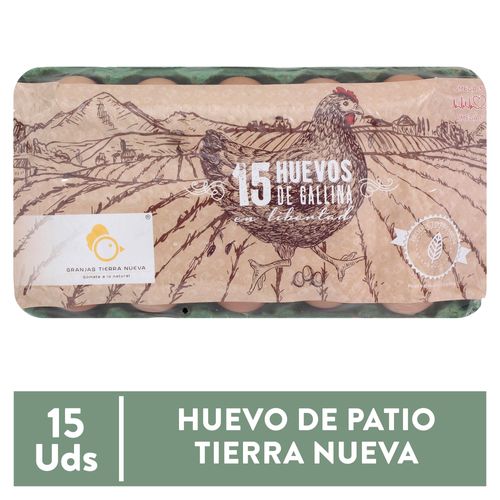Huevo De Patio Tierra Nueva - 15 Unidades