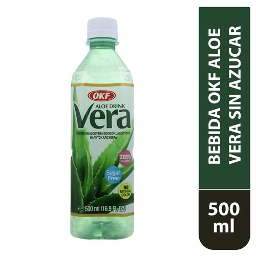 Bebida Okf, Aloe Vera Sin Azúcar - 500ml