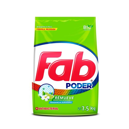 Detergente En Polvo Fab3, Medio Limón - 7.5kg