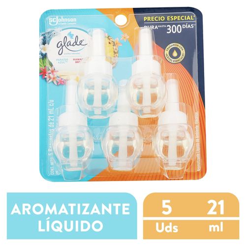 Glade Elect 5pk Pazul Y Hawaiian 105ml
