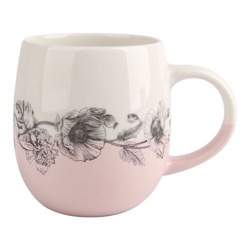Taza Hometrends de porcelana con diseño -460 ml