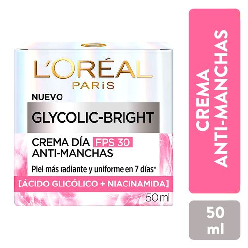 Crema L'Oreal día con ácido glicolico - 50 ml
