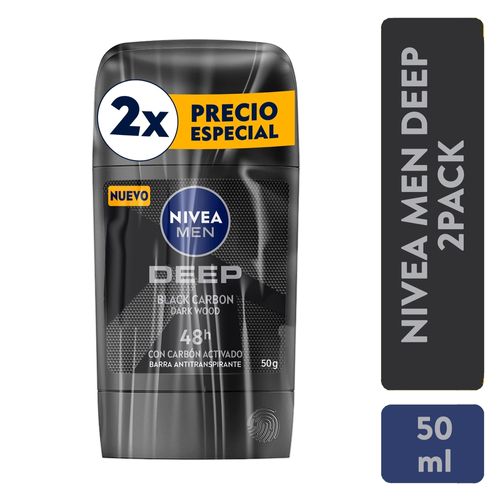 2pk Deo Nivea Barra Deep Men 100gr