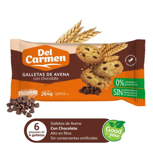 Galleta Del Carmen Avena Chocolate - 264 g