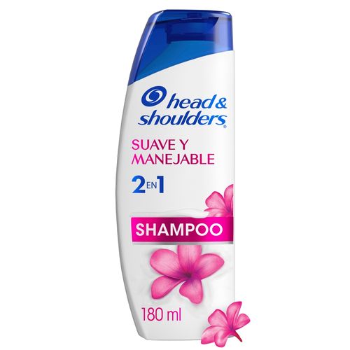 Shampoo 2 en 1 Head & Shoulders Suave y Manejable - 180 ml