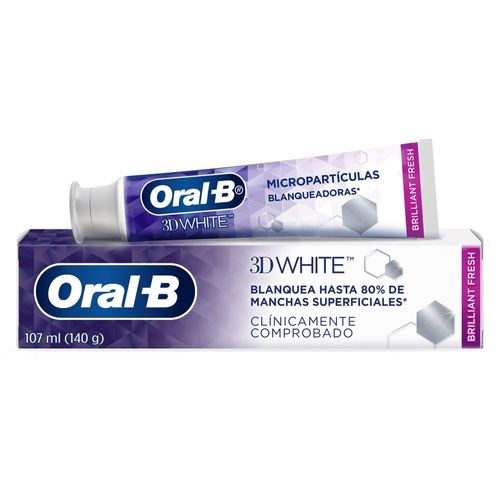 Pasta Dental Blanqueadora Oral-B 3D White Brilliant Fresh - 107 ml (140 g)
