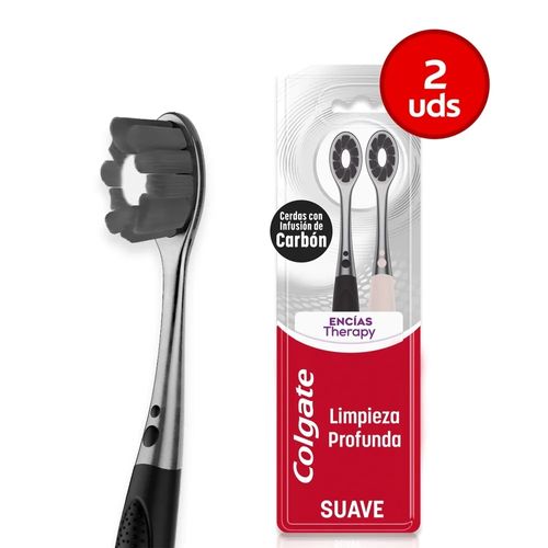 Cepillo De Dientes Colgate Encías Therapy Carbón 2 Pack