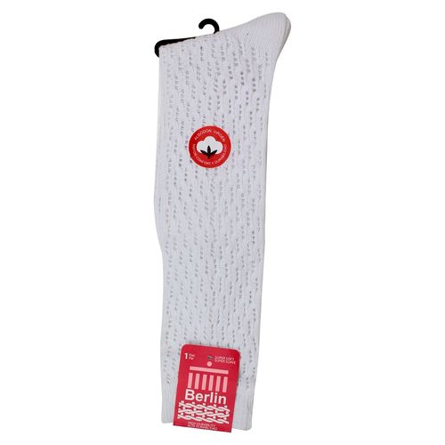 Calceta Berlin, escolar color blanco -talla 9/11