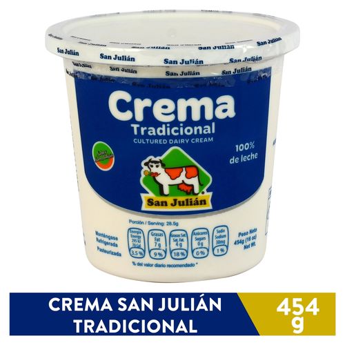Crema San Julian pura especial tarro - 454 g