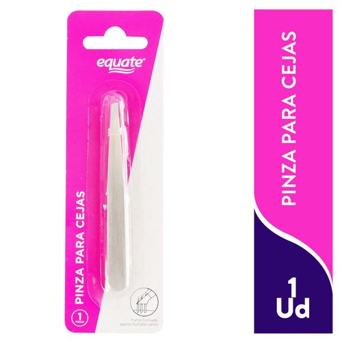 Pinzas Para Cejas Punta Angular Marca Equate - 1 Unidad