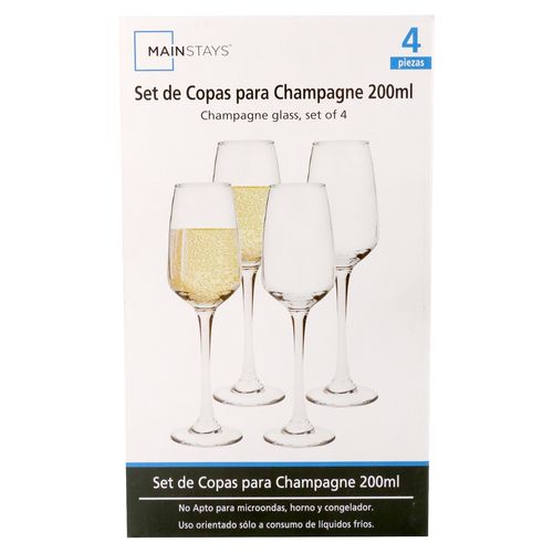 Ms Set De 4 Copas Para Champagne 200ml