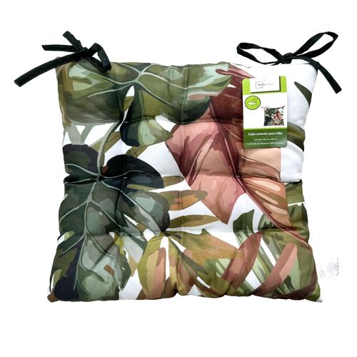 Cojín Mainstays para asientos diseño de hojas 40 x 40 cm