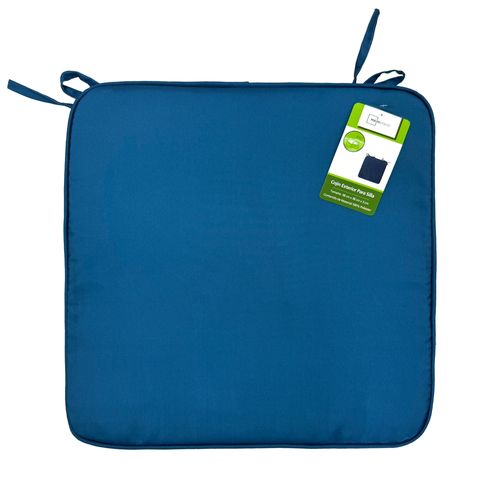 Cojín exterior Mainstays para silla color azul - 38 cm