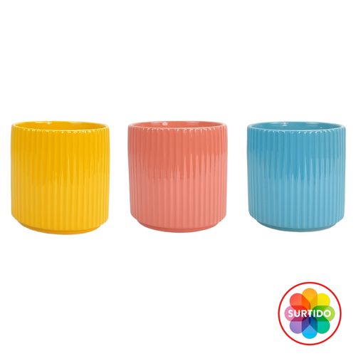 Maceta Mainstays cerámica color surtido - 14 cm