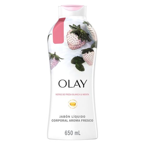 Gel de baño Olay Fresh Outlast con aroma a fresa blanca & menta -650 ml
