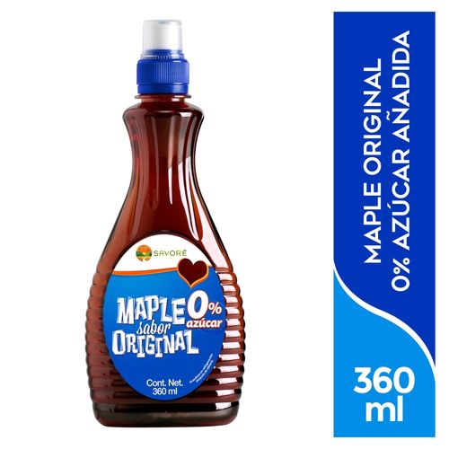 Jarabe De Maple Sabor Original Savoré 0% azúcar - 360 ml