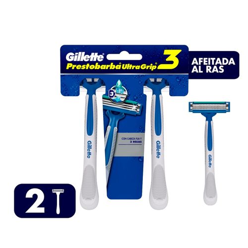 Rasuradora Desechable Gillette Prestobarba Ultragrip3 -2 Uds