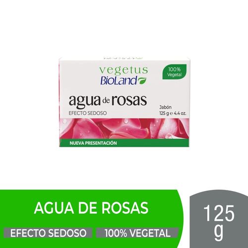 Jabón Corporal Bioland Agua De Rosas Efecto Sedoso - 125 g