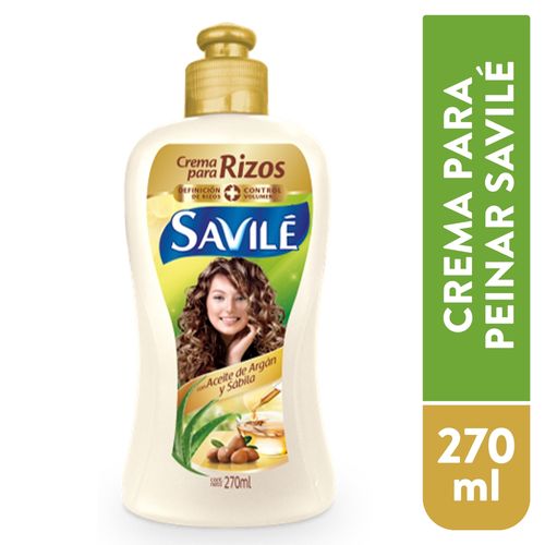 Crema Para Peinar Savilé  Argán Y Sábila - 270ml