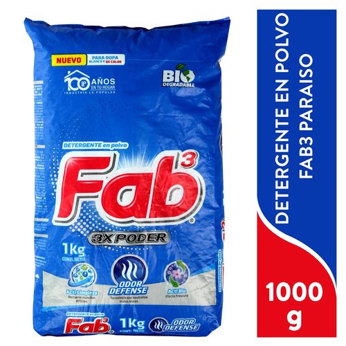 Detergente Fab en Polvo Paraiso Floral - 1000g