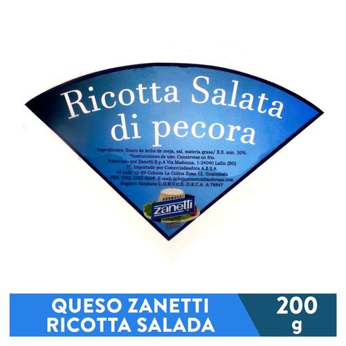 Queso Zanetti Ricotta Salada - 200 g