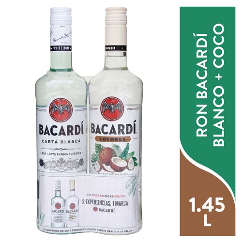 Ron Bacardi Blanco Mas Coco 1450 Ml