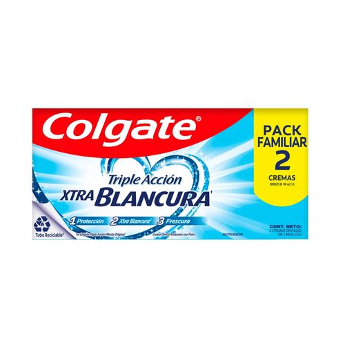 Pasta Dental Colgate Triple Acción Xtra Blancura 2 pack - 140 ml