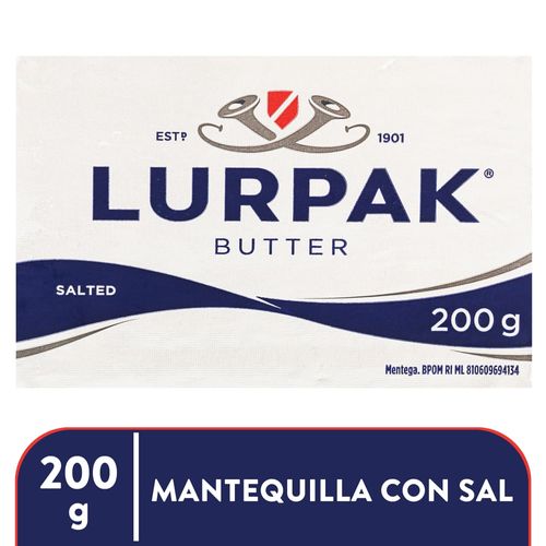 Mantequilla Lurpak Barra Con Sal 200 Gr