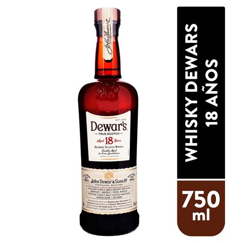 Whisky Dewars 18 Años - 750 ml