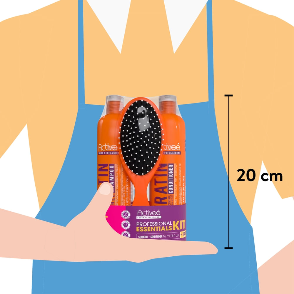 Comprar Shampoo y acondicionador Activee Keratin con cepillo -944 ml ...