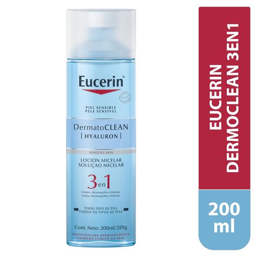 Loción Eucerin Micelar 3en1 DermatoClean Hyaluron - 200ml